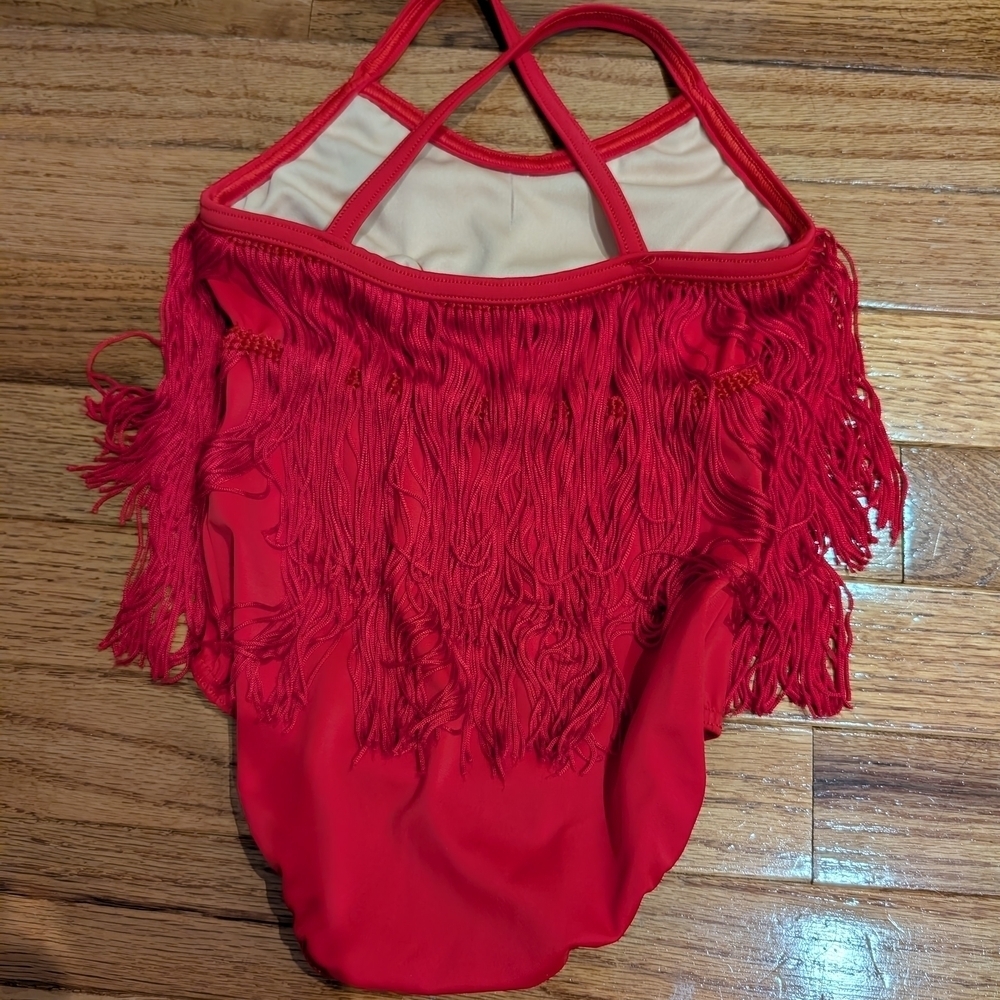 Weissman Red Fringe Sequin Dance Costume - Picture 3 of 7